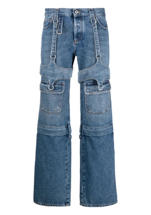 Off-White Cargo Zip straight-leg jeans - Blue