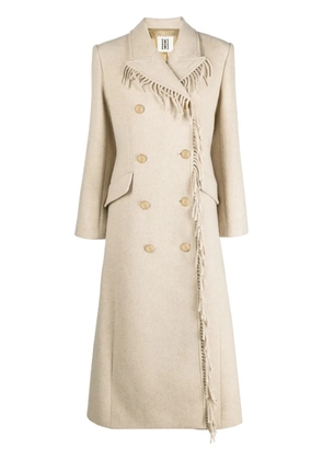 By Malene Birger Gardeniia fringed long coat - Brown