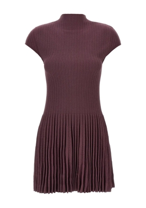 Magda Butrym ribbed pleated mini dress - Red