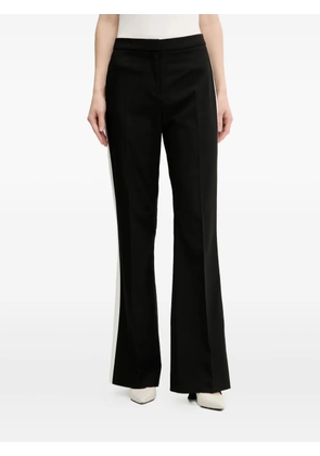 HUGO side-stripe flared trousers - Black