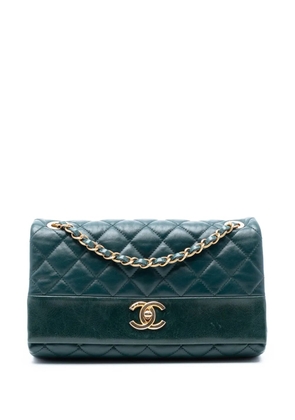 CHANEL Pre-Owned 2013-2014 Medium Quilted Calfskin Soft Elegance Flap shoulder bag - Green