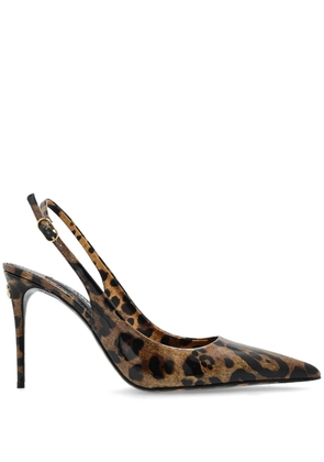 Dolce & Gabbana x Kim 90mm leopard-print pumps - Brown