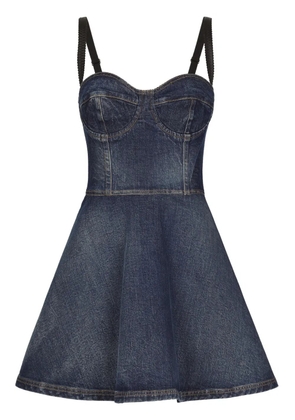 Dolce & Gabbana sweetheart-neck denim minidress - Blue