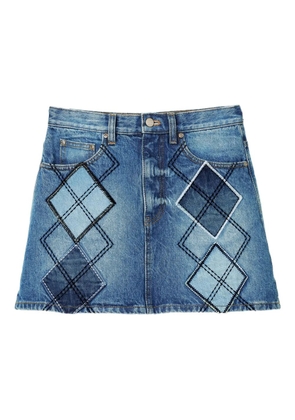 Marc Jacobs patchwork denim skirt - Blue