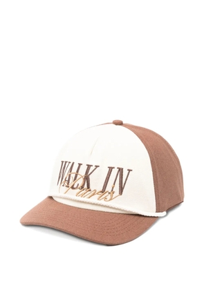 WALK IN PARIS logo-embroidered baseball cap - Brown