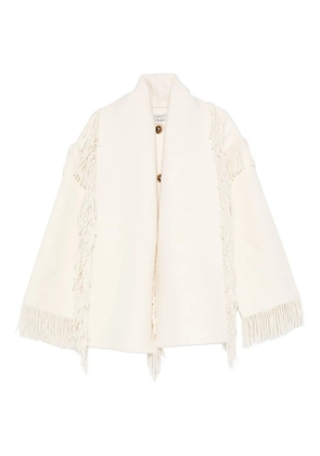 TOTEME fringed mantel jacket - Neutrals