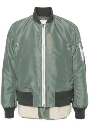 sacai twill bomber jacket - Green