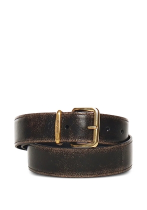 Miu Miu square-buckle leather belt - Brown