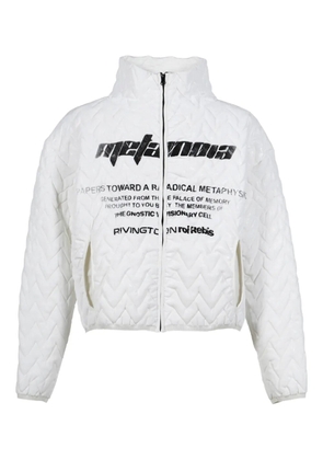 RRR123 quilted zip jacket - White