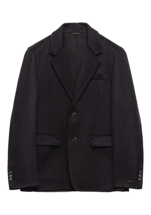 Prada notch-lapels cashmere blazer - Black