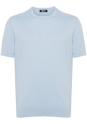 ERALDO knitted cotton T-shirt - Blue