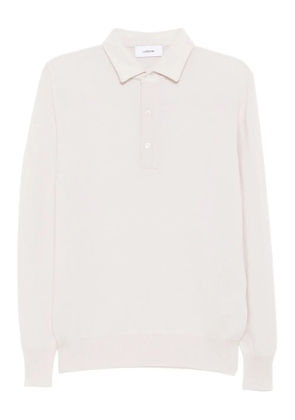 Lardini logo embroidered polo - Neutrals