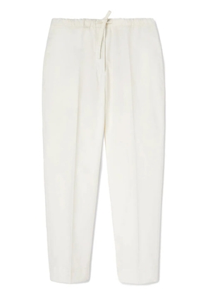 Jil Sander drawstring-waistband cotton trousers - White