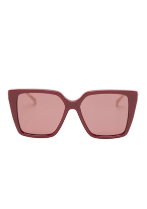 Gucci Eyewear geometric-frame sunglasses - Gold