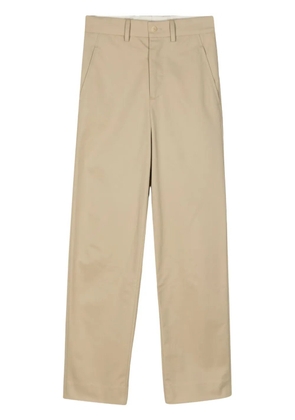 BODE high-rise straight-leg cotton trousers - Neutrals