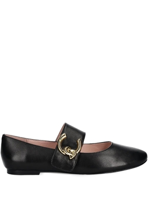 Coccinelle leather ballerina shoes - Black