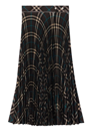Burberry checked wool skirt - Brown