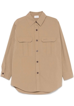 P.A.R.O.S.H. logo-embroidered shirt - Green