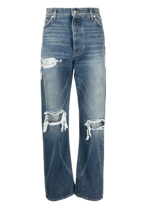 RHUDE Boxer distressed straight-leg jeans - Blue