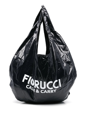 Fiorucci logo-print shoulder bag - Black