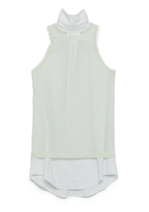 Maison Margiela check-pattern sleeveless shirt - Green