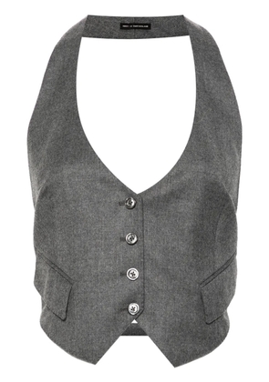 TOM FORD flannel openback waistcoat - Grey