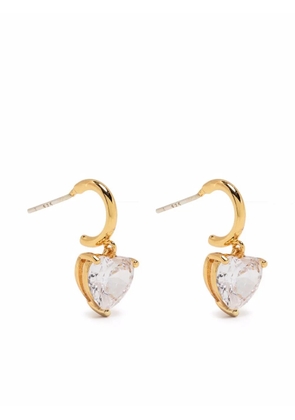Kate Spade love heart huggie earrings - Gold