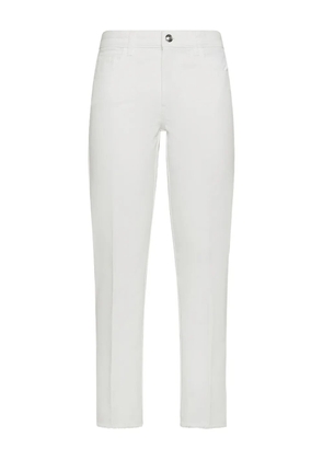 Fay frayed-hem trousers - White