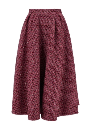 Alessandra Rich sequin-embellished tweed midi skirt - Pink