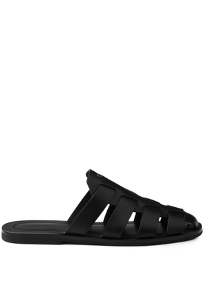 Prada leather fisherman mules - Black