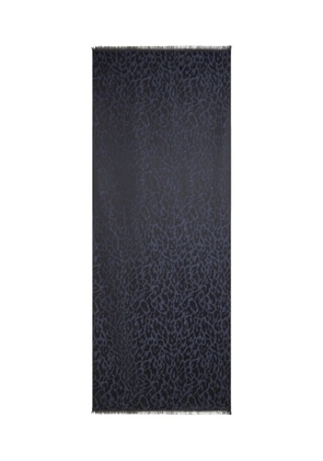 ETRO animal-motif wool scarf - Black