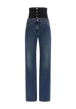 Elisabetta Franchi bustier-insert jeans - Blue
