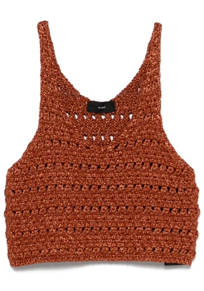 Alanui lurex tank top - Brown