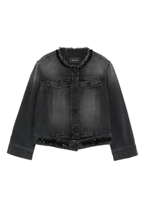 Simone Rocha distressed beaded jacket - Black