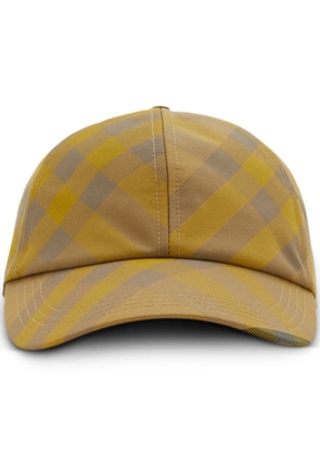 Burberry check-pattern cotton cap - Yellow