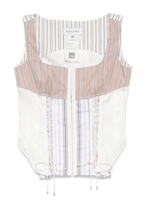 Marine Serre Regenerated striped top - White