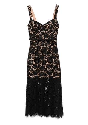 Self-Portrait lace midi dress - Black