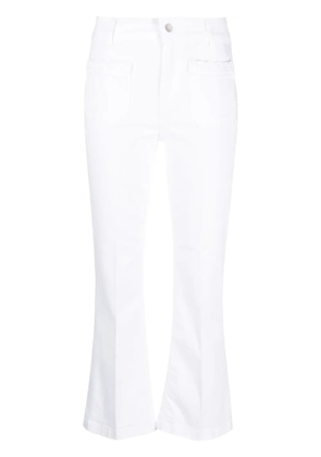 LIU JO flared cropped trousers - White