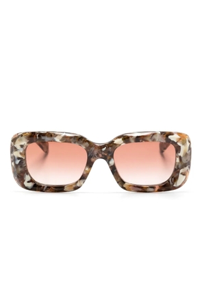 Chloé Eyewear Gayia rectangle-frame sunglasses - Brown