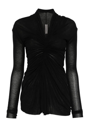 Rick Owens Radiance draped V-neck top - Black