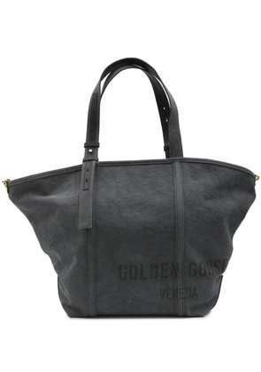 Golden Goose logo print shopping bag - Grey