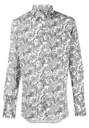 Billionaire paisley-print long-sleeve shirt - White