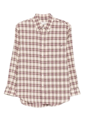 DUNST checked long-sleeve shirt - Pink