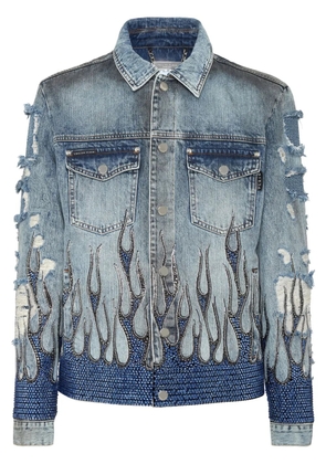 Philipp Plein Strass Flame jacket - Grey
