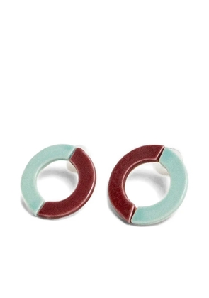 Andres Gallardo Arch two-toned earrings - Blue