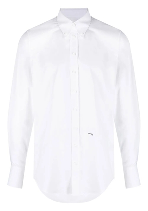 DSQUARED2 logo-detail button-up shirt - White