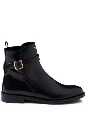 Prada logo-print boots - Black