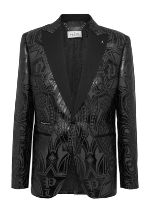 Philipp Plein Gothic Plein-jacquard blazer - Black