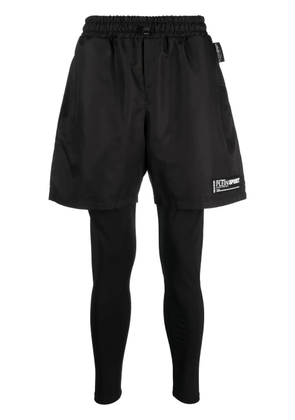 Plein Sport layered running shorts - Black