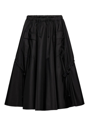Prada patch-pocket drawstring midi skirt - Black
